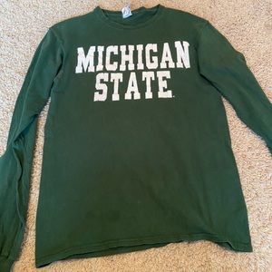 long sleeve green michigan state shirt